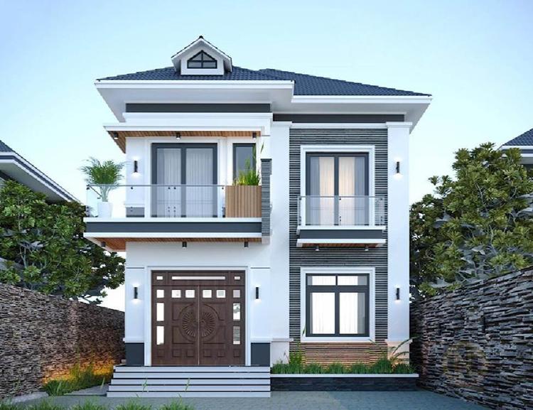 Mẫu nhà mái Nhật 2 tầng đơn giản, tối ưu chi phí và công năng sử dụng