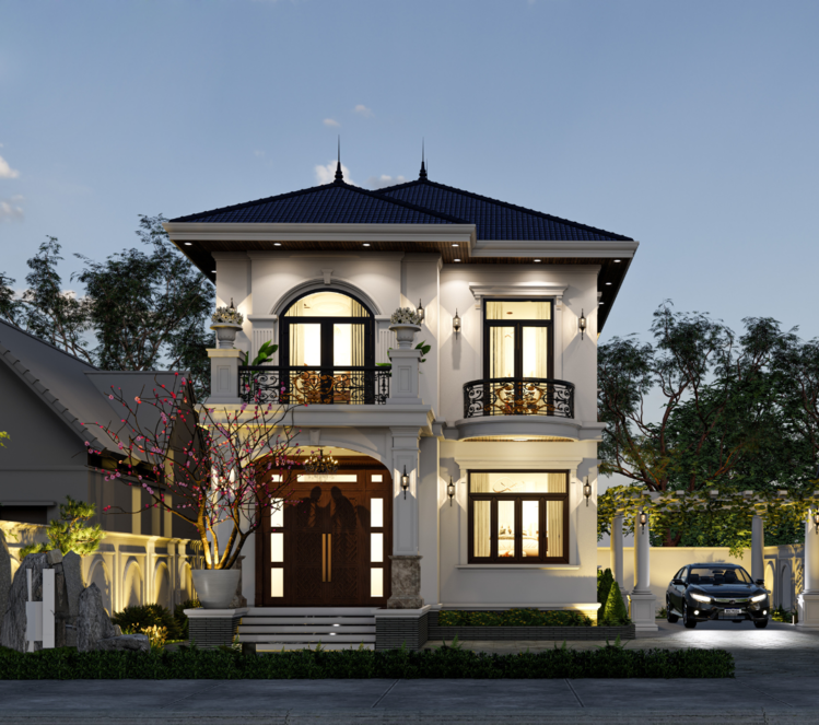 Mẫu nhà mái Nhật 2 tầng hiện đại, hài hòa giữa thẩm mỹ và công năng 