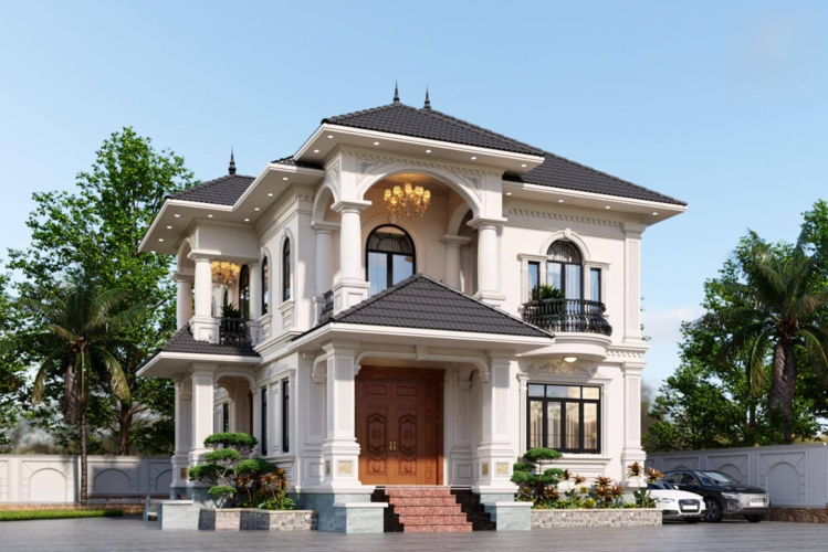 Mẫu biệt thự mái Nhật 2 tầng bề thế, nguy nga