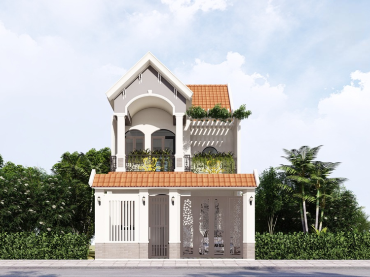 Mẫu nhà biệt thự 2 tầng mái Thái hiện đại, sang trọng, tinh tế