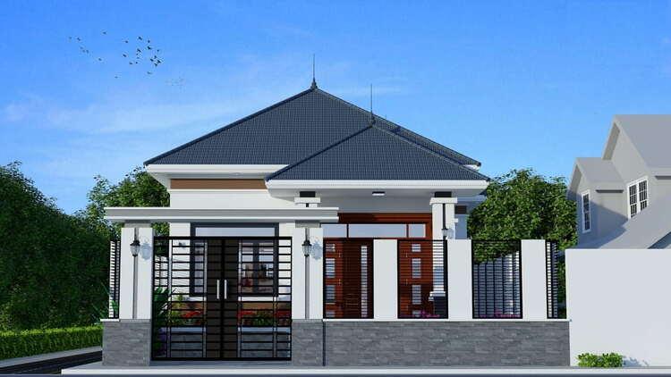 Nhà cấp 4 đẹp 5x20 có 3 phòng ngủ giá 500 triệu sử dụng những vật liệu bền, đẹp