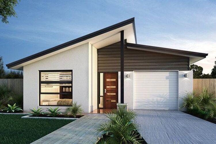 Mẫu nhà cấp 4 mái lệch giá 500 triệu với phần mái là điểm nhấn của ngôi nhà