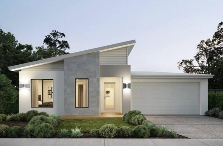 Mẫu nhà cấp 4 3 phòng ngủ 500 triệu mái lệch đẹp, giúp ngôi nhà có khả năng thoát nước hiệu quả