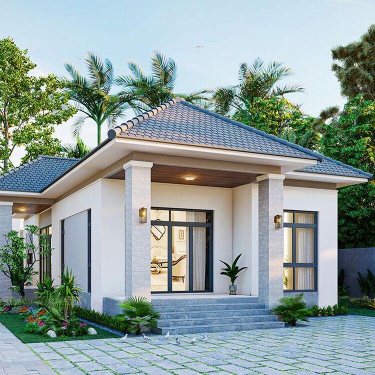 Mẫu nhà cấp 4 3 phòng ngủ 500 triệu ở nông thôn đẹp, bình yên