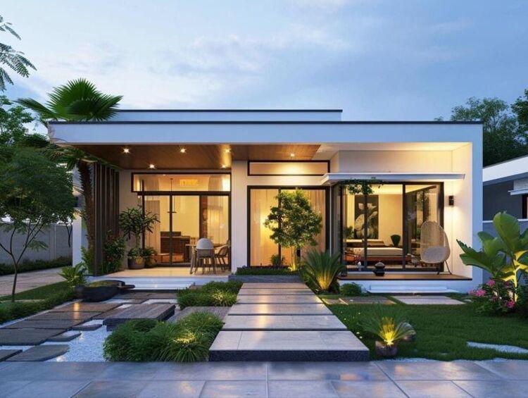 Mẫu nhà cấp 4 3 phòng ngủ 500 triệu có sân vườn thoáng mát, gần gũi với thiên nhiên