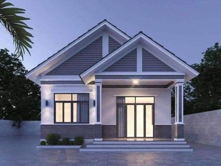 Mẫu nhà cấp 4 mái Thái 3 phòng ngủ 500 triệu đẹp, hiện đại, tiện nghi 