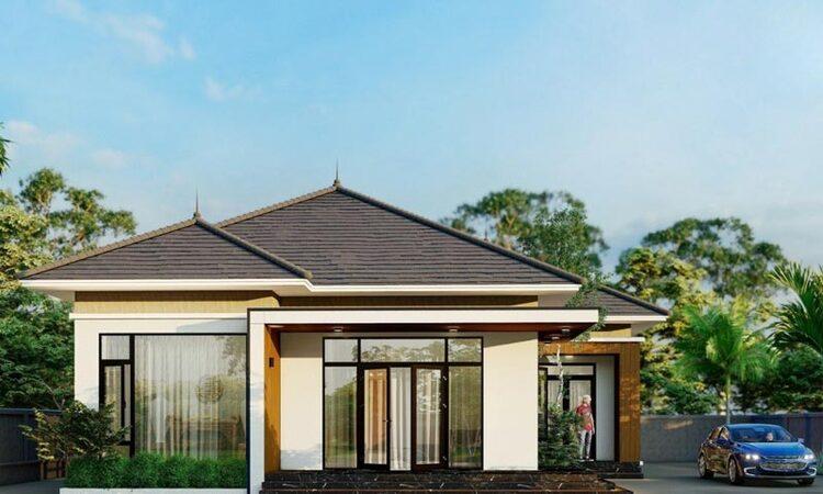 Mẫu nhà cấp 4 mái Nhật 3 phòng ngủ 500 triệu với đường nét hài hòa