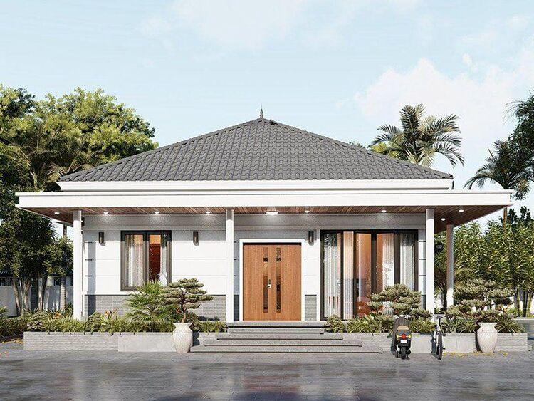 Mẫu nhà cấp 4 3 phòng ngủ 500 triệu mái Nhật kiểu dáng thanh thoát, hiện đại