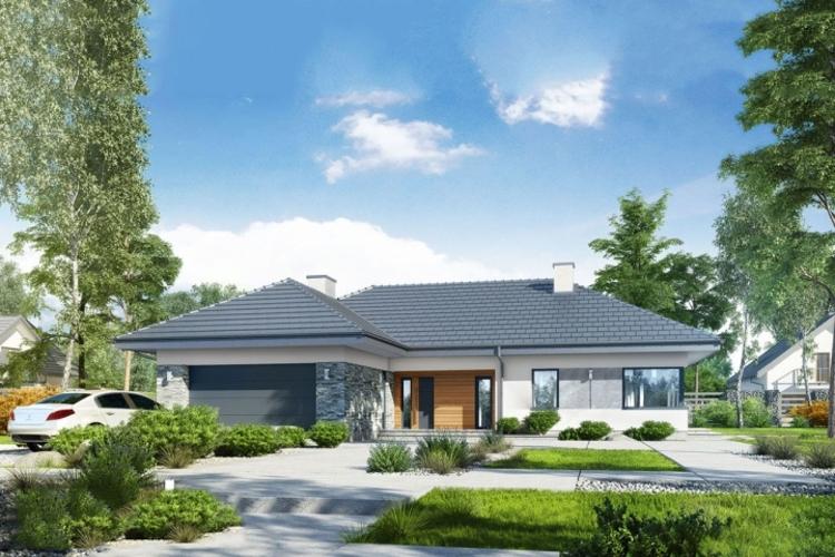 Ngôi nhà cấp 4 hình chữ L 3 phòng ngủ có gara vừa tiện nghi, vừa đẹp mắt