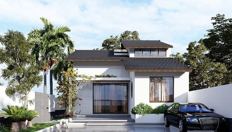 Mẫu nhà cấp 4 chữ L 3 phòng ngủ hiện đại tích hợp sân vườn rộng rãi kết hợp cùng các cửa sổ lớn