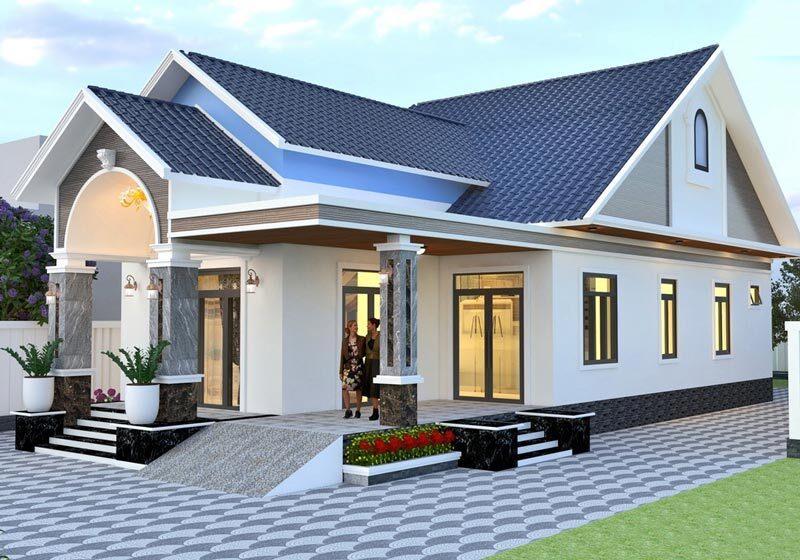 Mẫu nhà chữ L 4 phòng ngủ tạo ra không gian sống riêng tư và thoải mái cho mỗi thành viên