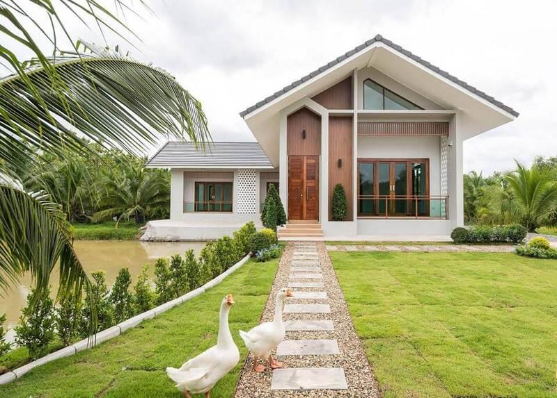 Mẫu nhà chữ L đẹp, thiết kế tối giản nhưng vẫn đáp ứng đầy đủ tiện nghi