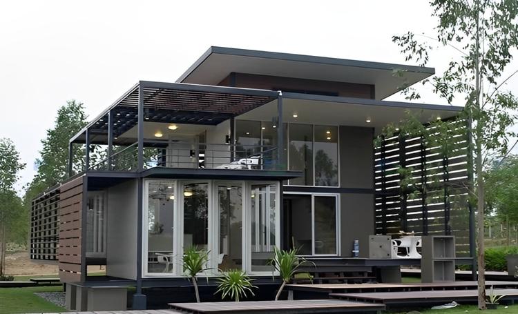 Mẫu nhà lắp ghép 3 phòng ngủ có 2 tầng đơn giản, tối ưu công năng sử dụng