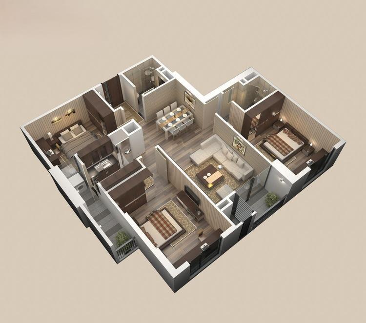 Nhà lắp ghép 3 phòng ngủ thường được cấu tạo từ nhiều thành phần như móng, khung, cột,...