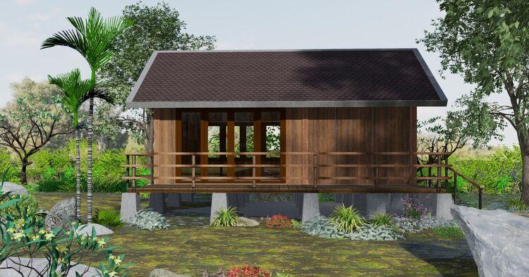 Nhà lắp ghép 3 phòng ngủ kiểu Nhật đẹp, đơn giản, yên bình