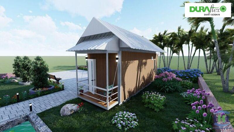 Mẫu nhà lắp ghép di động 10 triệu nhỏ đẹp, tiện nghi cho 1 người ở