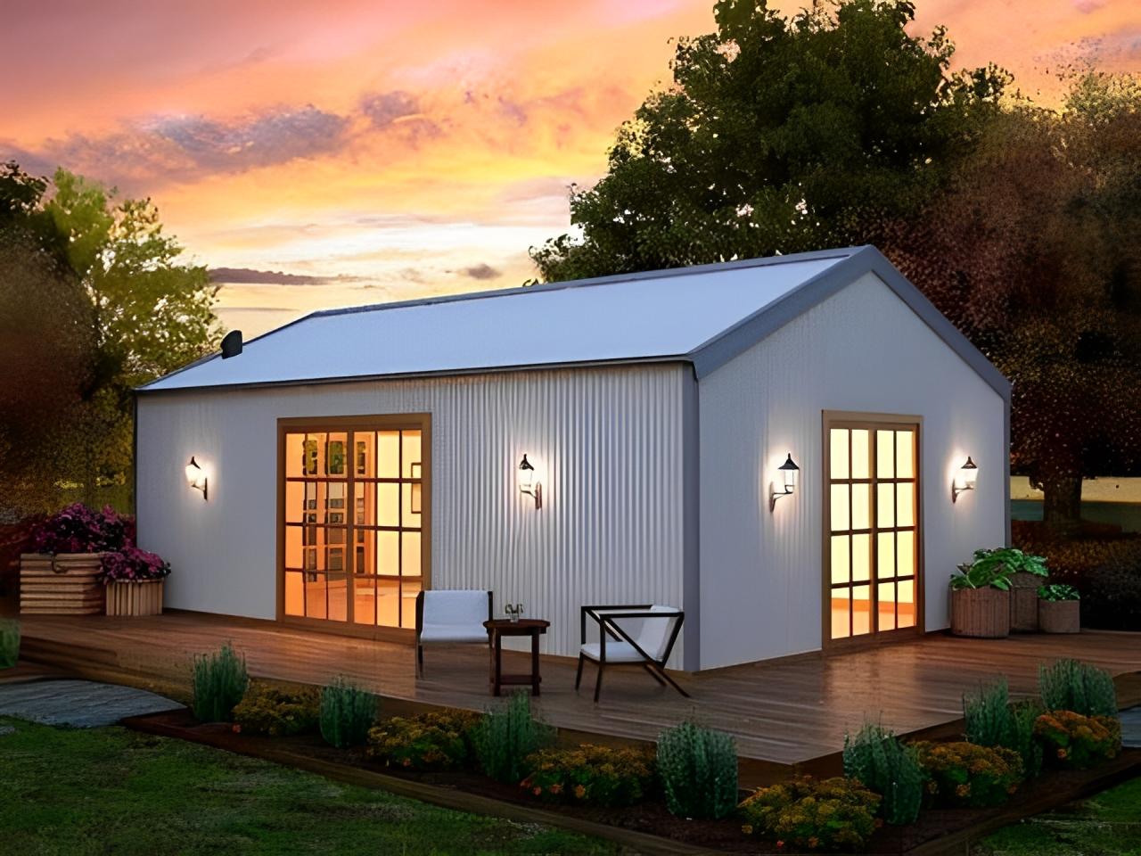 Mẫu xây nhà tiền chế 30 triệu ở nông thôn đơn giản mà đẹp