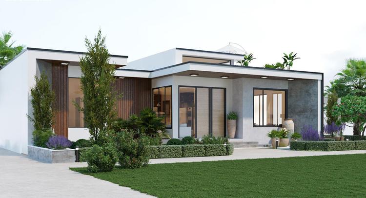 Nhà vườn lắp ghép 3 phòng ngủ kiểu biệt thự đẹp, sang trọng