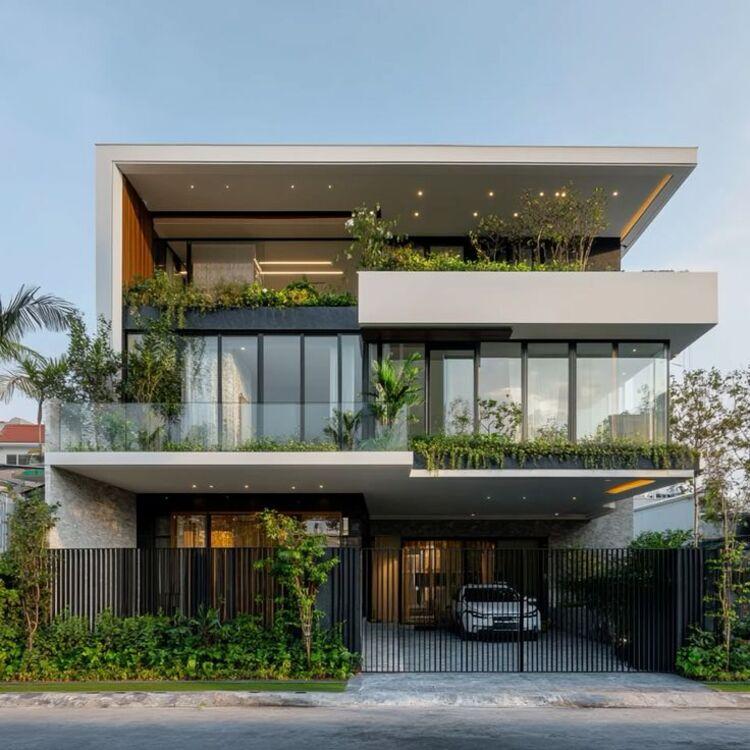 Thiết kế biệt thự 3 tầng với không gian sống rộng rãi cho các thành viên trong gia đình