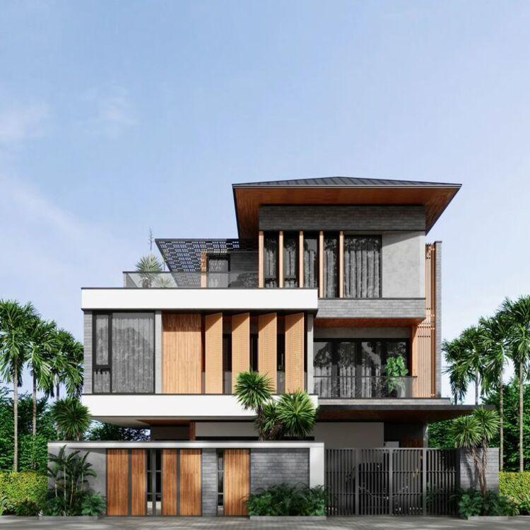  Thiết kế biệt thự 3 tầng đẹp, sử dụng những gam màu độc đáo và sáng tạo