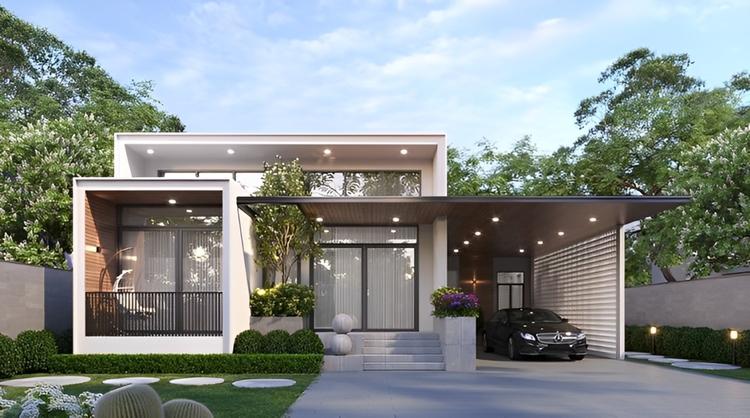 Thiết kế biệt thự 1 tầng với không gian thoáng đãng và tiện nghi