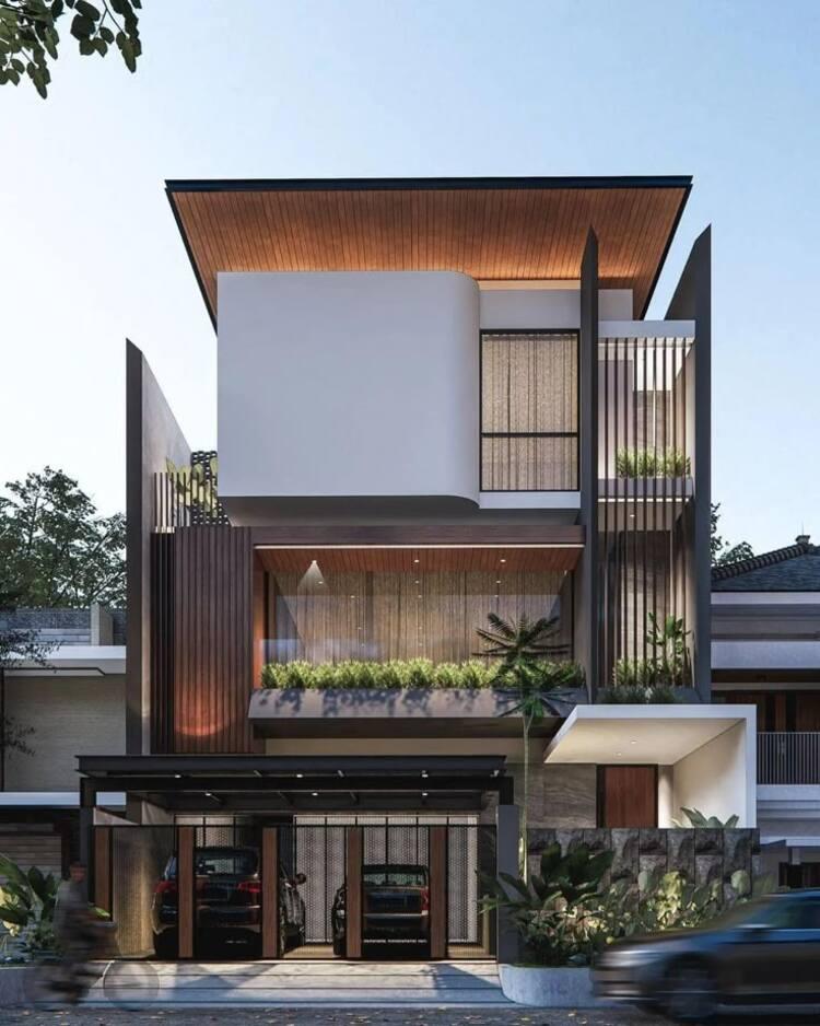 Thiết kế biệt thự 4 tầng đẹp lộng lẫy vào ban đêm nhờ hệ thống ánh sáng được bố trí tinh tế