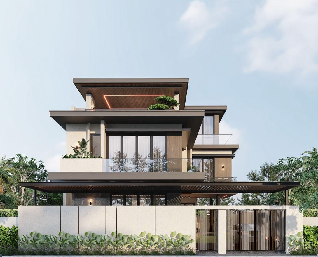 Thiết kế biệt thự 1 tầng kết hợp sân vườn, tạo không gian sống gần gũi với thiên nhiên