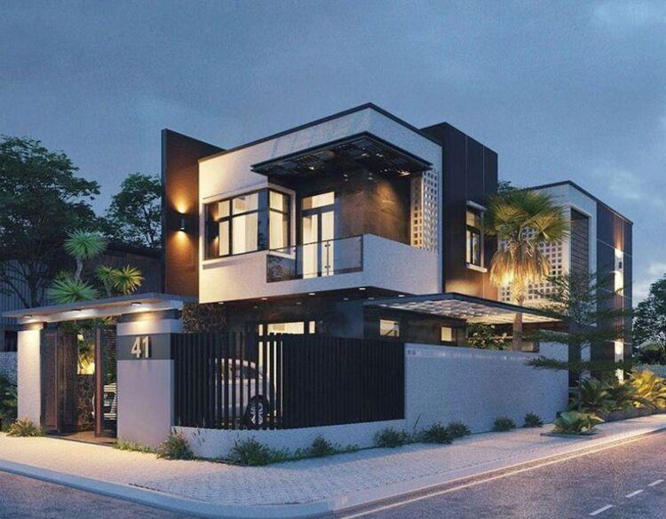 Thiết kế biệt thự mini 2 mặt tiền mang lại vẻ đẹp nổi bật, thu hút