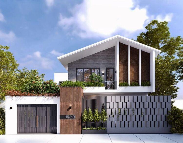 Thiết kế biệt thự 3 phòng ngủ đẹp với đường nét kiến trúc độc đáo