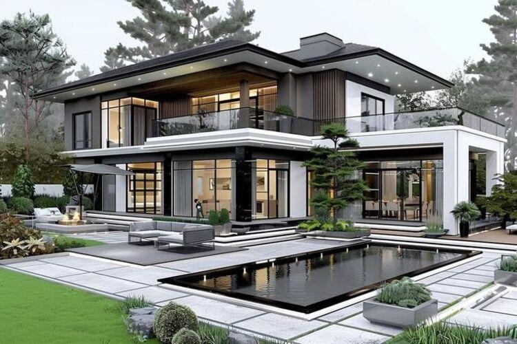 Thiết kế biệt thự kiểu nghỉ dưỡng kết hợp nội thất hiện đại