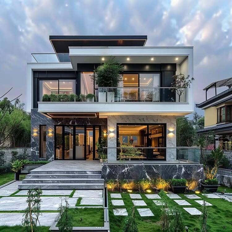 Xu hướng bố trí cây xanh xung quanh khi thiết kế biệt thự