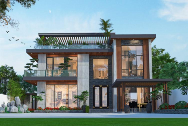 Thiết kế biệt thự 2 tầng đẹp, ấn tượng, thoáng đãng với không gian xanh