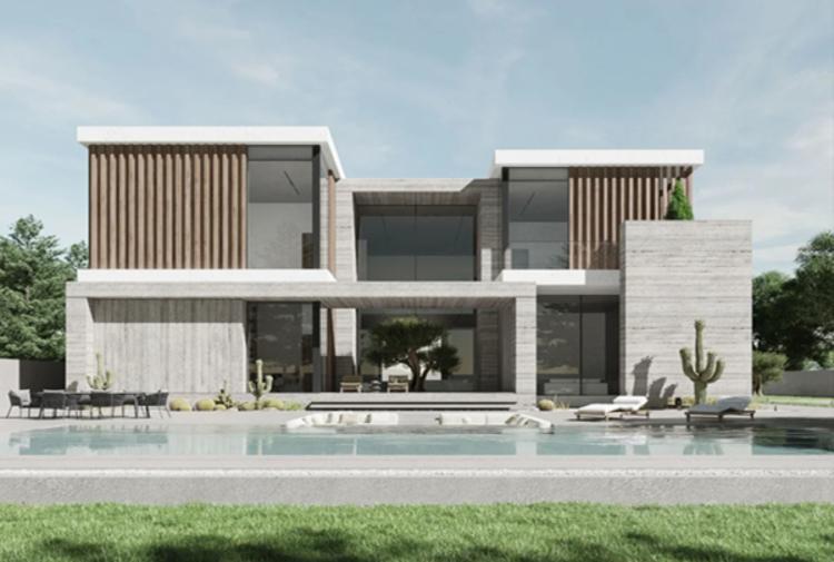 Mẫu nhà 2 tầng đẹp kiểu biệt thự đơn giản nhưng không kém phần độc đáo và thu hút