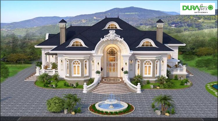 Mẫu nhà cấp 4 mái Thái biệt thự tân cổ điển có thiết kế hài hòa, gần gũi 