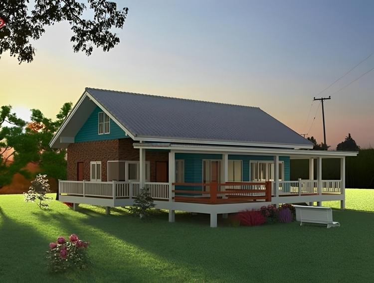 Mẫu nhà sàn bê tông 500 triệu ở nông thôn đơn giản, tiết kiệm chi phí