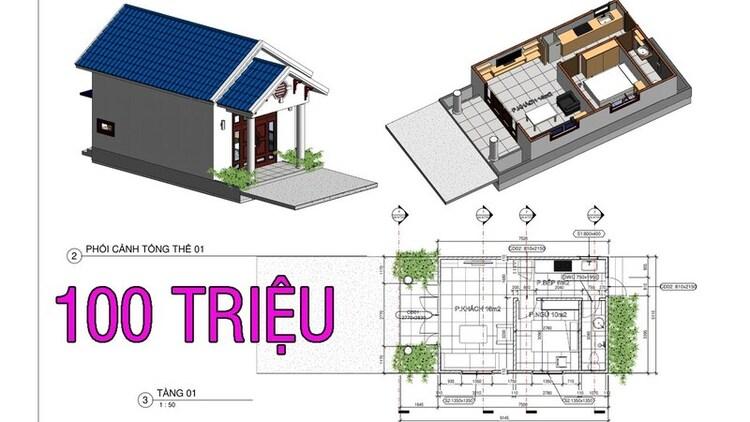 Bản vẽ thiết kế nhà cấp 4 khoảng 150 triệu cụ thể, tối ưu công năng sử dụng 