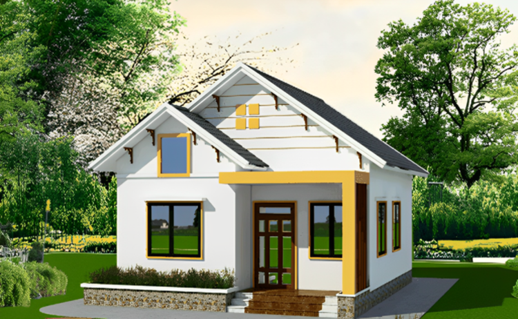 Thiết kế xây nhà cấp 4 khoảng 150 triệu đơn giản, đáp ứng đủ nhu cầu