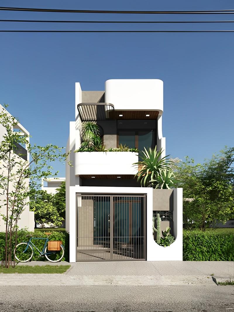 Mẫu nhà 1 trệt 1 lầu 5x15 3 phòng ngủ kết hợp hoàn hảo giữa công năng và tính thẩm mỹ