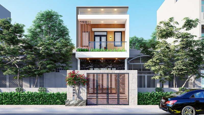 Mẫu nhà 1 trệt 1 lầu 5×20 thiết kế theo phong cách hiện đại đang được nhiều gia chủ yêu thích