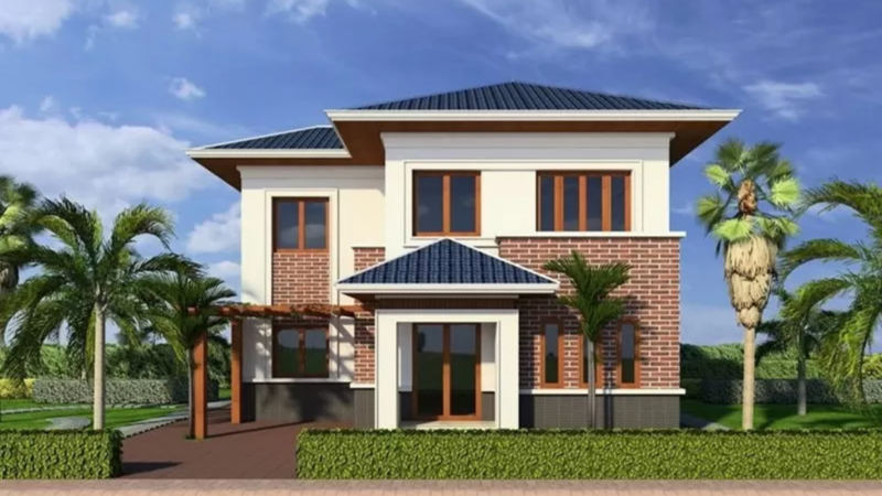 Mẫu nhà 1 trệt 1 lầu giá dưới 1 tỷ 5x20 đẹp, thiết kế gần gũi với thiên nhiên