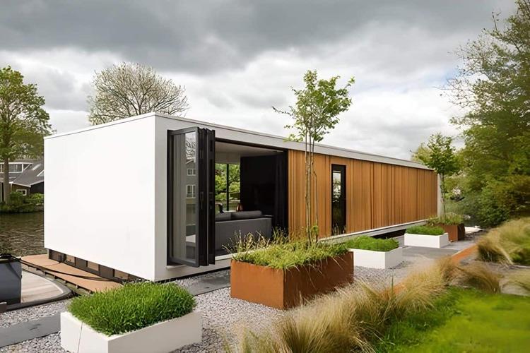 Mẫu nhà lắp ghép 150 triệu mái bằng mang đến cho ngôi nhà vẻ đẹp khỏe khoắn