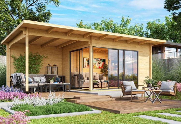 Mẫu nhà lắp ghép 150 triệu có sân vườn rộng lớn để trồng hoa quả, rau củ 