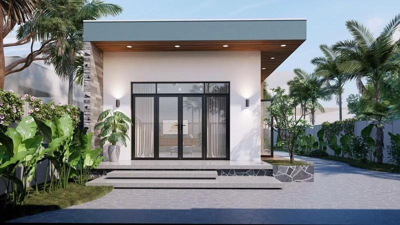 Mẫu nhà ống 1 tầng đẹp 5x20 giá 500 triệu có sân vườn thoáng đãng