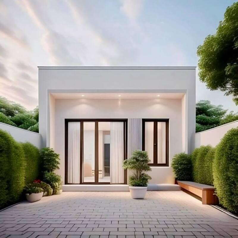 Mẫu nhà ống 1 tầng đẹp 5x20 có chi phí rẻ, là lựa chọn của nhiều gia chủ