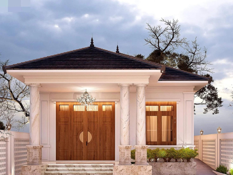 Mẫu nhà ống 1 tầng nông thôn có kích thước 5x25 đẹp, bền vững theo thời gian