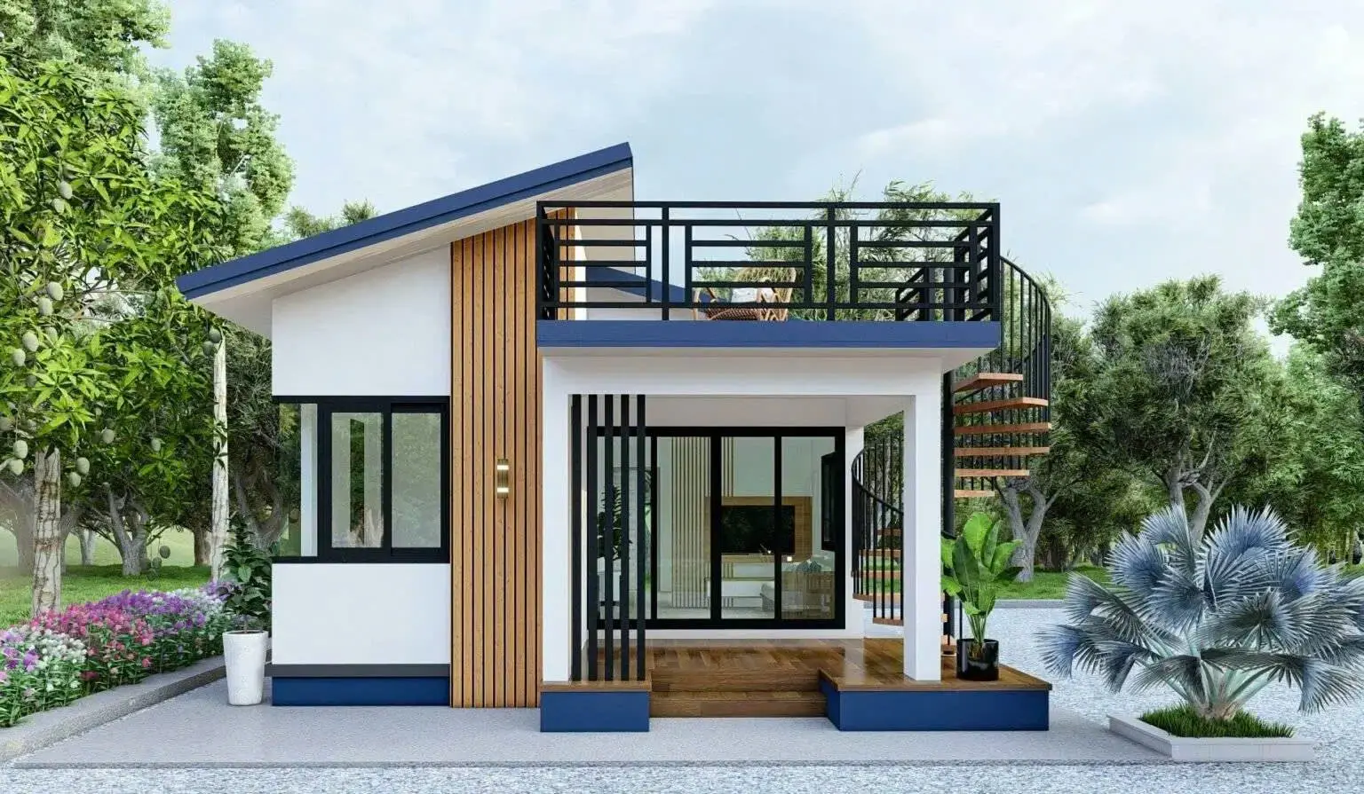 Mẫu nhà tiền chế cấp 4 nông thôn đẹp mắt, tiện nghi và tiết kiệm chi phí