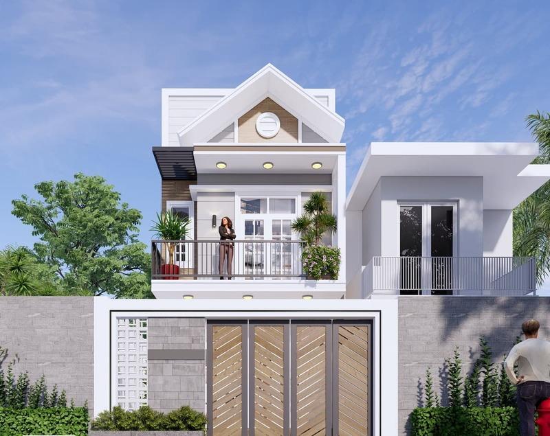 Mẫu nhà 2 tầng nông thôn 800 triệu đẹp, đơn giản, gần gũi với thiên nhiên