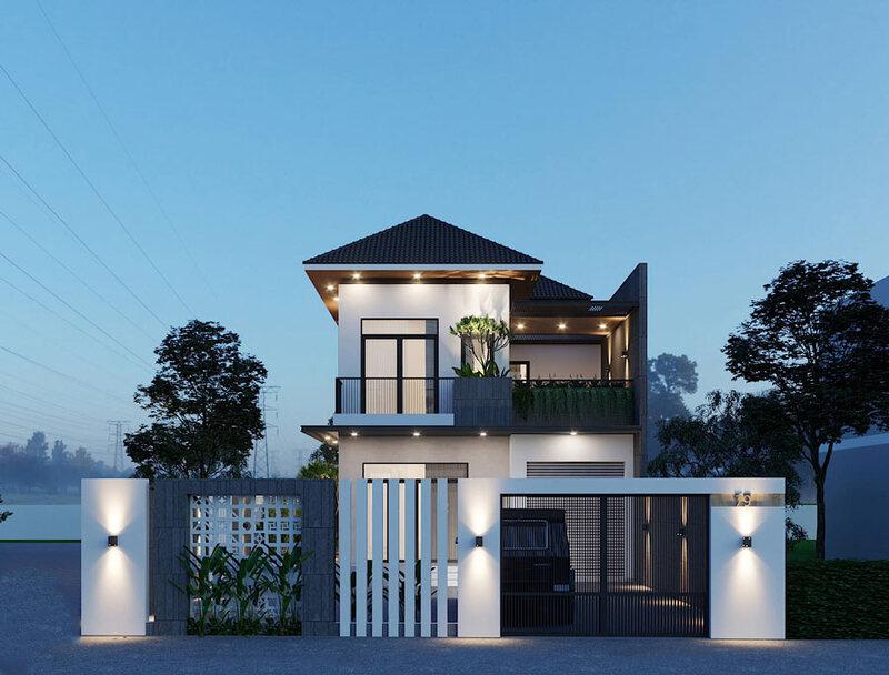 Mẫu nhà 1 trệt 1 lầu có 3 phòng ngủ đẹp, phù hợp gia đình có 4-5 thành viên