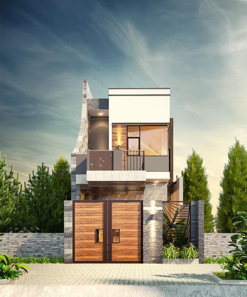 Mẫu nhà 2 tầng đẹp giá 700 triệu với diện tích 4x12m