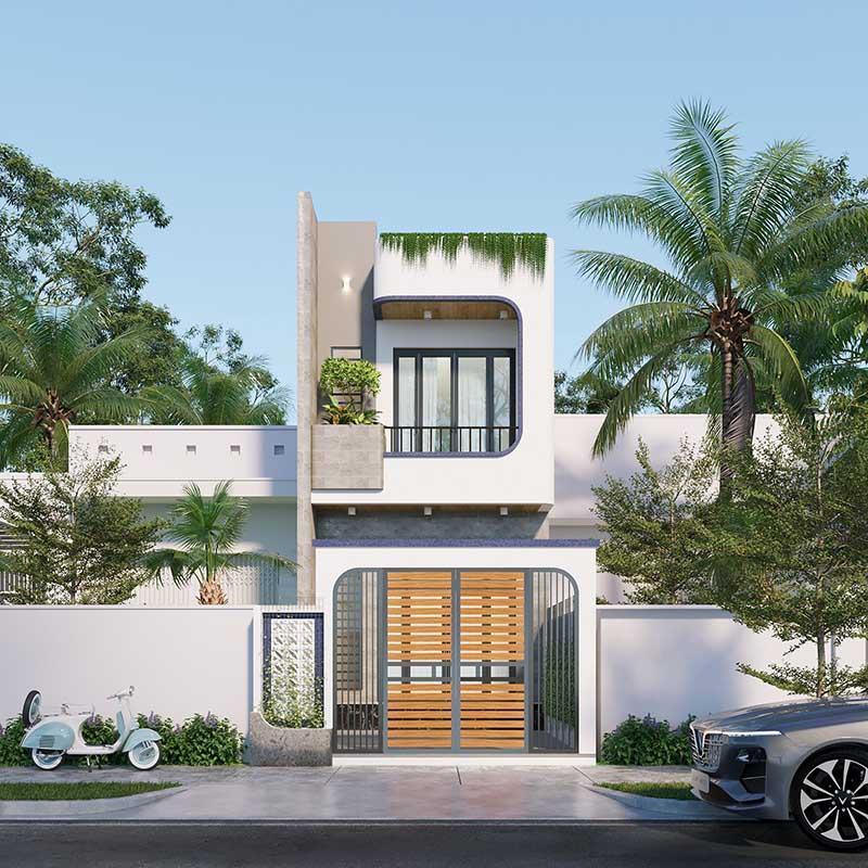 Mẫu nhà 1 trệt 1 lầu 5x20 hiện đại, tiện nghi, tối ưu chi phí